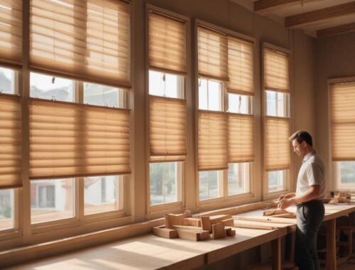 Производство и монтаж жалюзи и штор, включая римские шторы, шторы плиссе и деревянные жалюзи