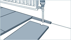 Как обойти трубу при укладке ламината?