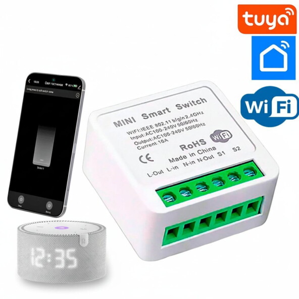 Умное реле WiFi Smart Life 16А - бюджетный умный выключатель