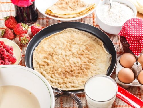 Рецепт блинов на молоке с дырочками быстрый
